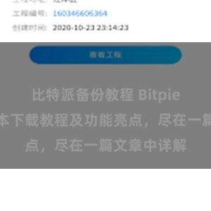 比特派备份教程 Bitpie钱包最新版本下载教程及功能亮点，尽在一篇文章中详解