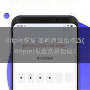 Bitpie恢复 如何通过比特派(Bitpie)设置交易加速？