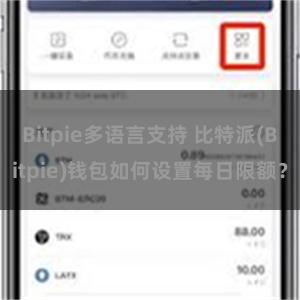 Bitpie多语言支持 比特派(Bitpie)钱包如何设置每日限额？