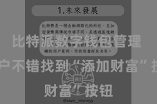 比特派数字钱包管理  用户不错找到“添加财富”按钮