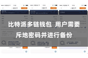 比特派多链钱包  用户需要斥地密码并进行备份